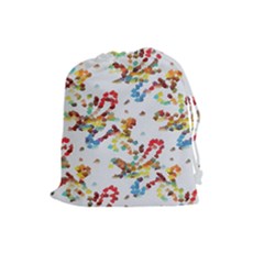 Colorful Paint Strokes Drawstring Pouch