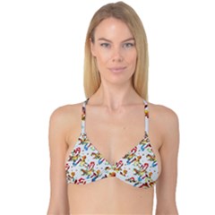 Colorful Paint Strokes Reversible Tri Bikini Top