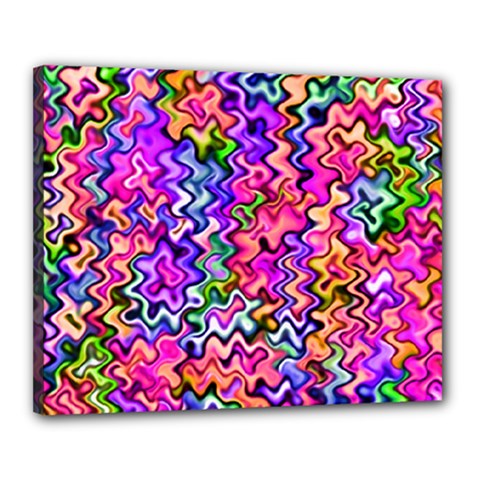 Swirly Twirly Colors Canvas 20  X 16 