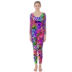 Swirly Twirly Colors Long Sleeve Catsuit by KirstenStarFashion