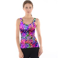 Swirly Twirly Colors Tank Tops by KirstenStarFashion