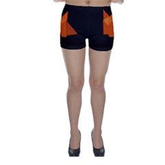 Dark Cute Origami Fox Skinny Shorts