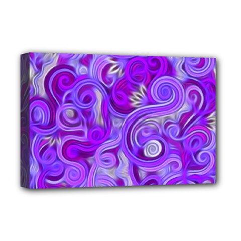 Lavender Swirls Deluxe Canvas 18  X 12  