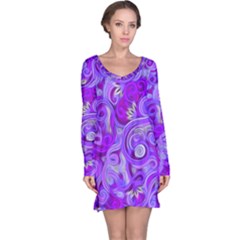 Lavender Swirls Long Sleeve Nightdresses