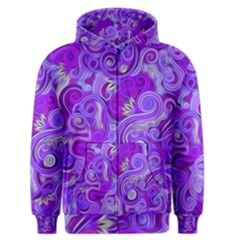 Lavender Swirls Men s Zipper Hoodies by KirstenStar