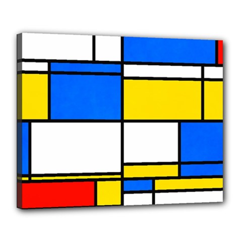 Colorful Rectangles Canvas 20  X 16  (stretched)