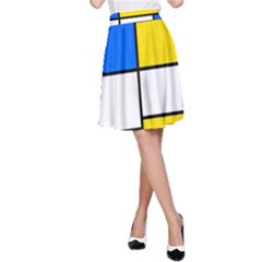 Colorful Rectangles A-line Skirt