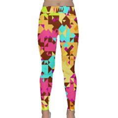 Shapes In Retro Colors Yoga Leggings