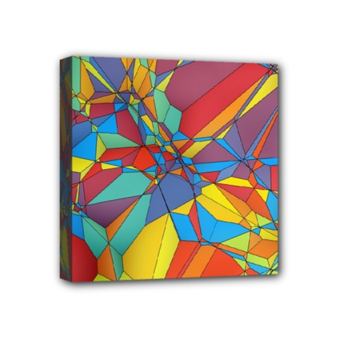 Colorful Miscellaneous Shapes Mini Canvas 4  X 4  (stretched)