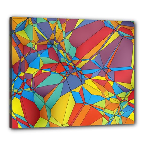 Colorful Miscellaneous Shapes Canvas 24  X 20  (stretched)