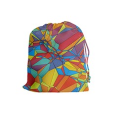 Colorful Miscellaneous Shapes Drawstring Pouch