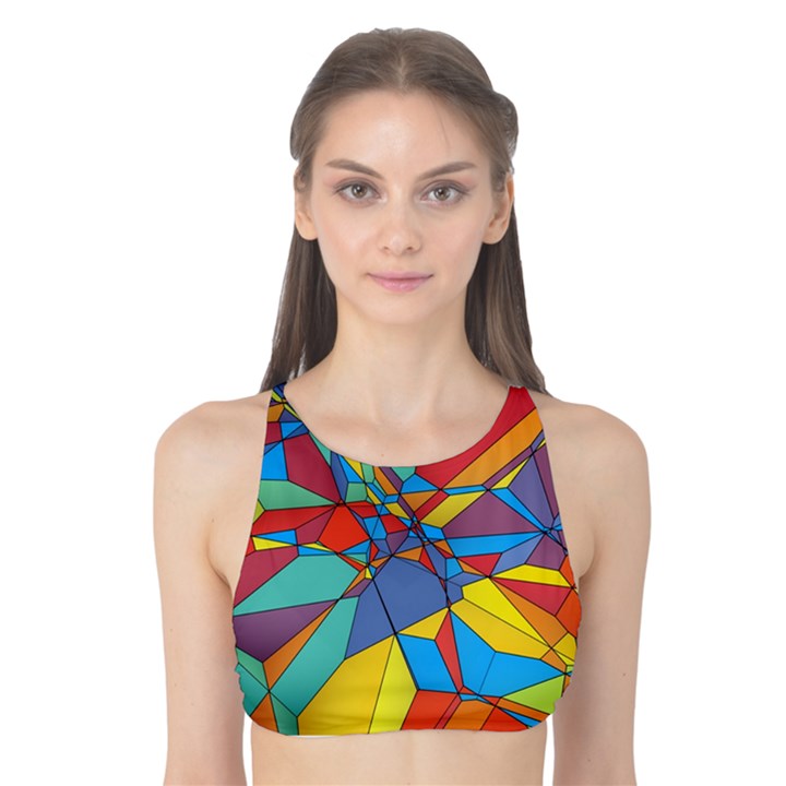 Colorful miscellaneous shapes Tank Bikini Top