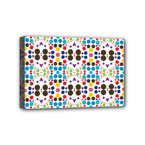 Colorful Dots Pattern Mini Canvas 6  X 4  (stretched)