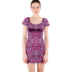 Crazy Beautiful Abstract  Short Sleeve Bodycon Dresses