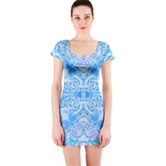 Crazy Beautiful Abstract  Short Sleeve Bodycon Dresses