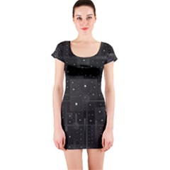 Black Stars  Short Sleeve Bodycon Dresses