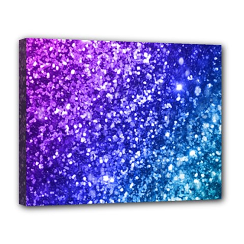 Glitter Ocean Bokeh Canvas 14  X 11 