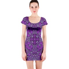 Crazy Beautiful Abstract  Short Sleeve Bodycon Dresses