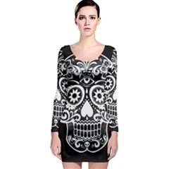 Skull Long Sleeve Bodycon Dresses