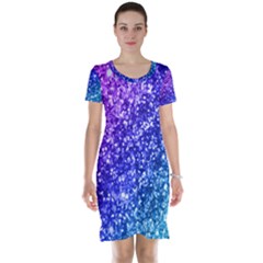 Glitter Ocean Bokeh Short Sleeve Nightdresses