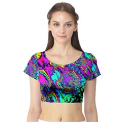 Powerfractal 2 Short Sleeve Crop Top by ImpressiveMoments