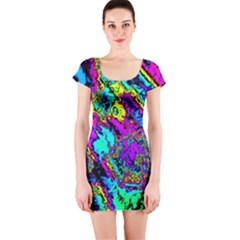 Powerfractal 2 Short Sleeve Bodycon Dresses