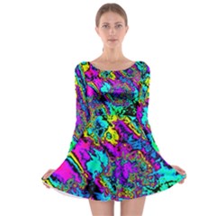 Powerfractal 2 Long Sleeve Skater Dress