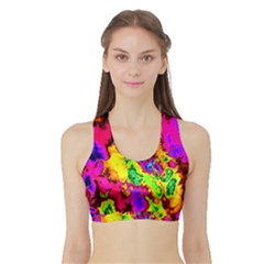 Powerfractal 01 Women s Sports Bra With Border by ImpressiveMoments