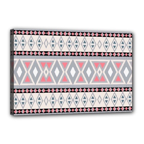 Fancy Tribal Border Pattern Soft Canvas 18  X 12 