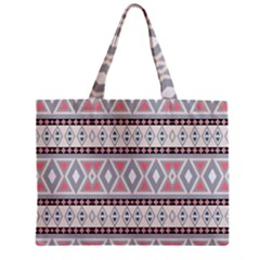 Fancy Tribal Border Pattern Soft Zipper Tiny Tote Bags