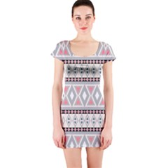 Fancy Tribal Border Pattern Soft Short Sleeve Bodycon Dresses by ImpressiveMoments