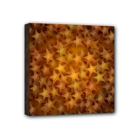 Gold Stars Mini Canvas 4  X 4 