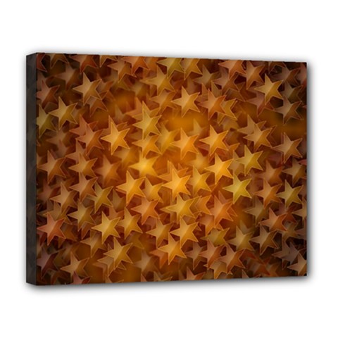 Gold Stars Canvas 14  X 11 