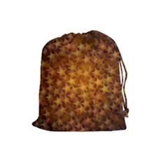 Gold Stars Drawstring Pouches (large) 