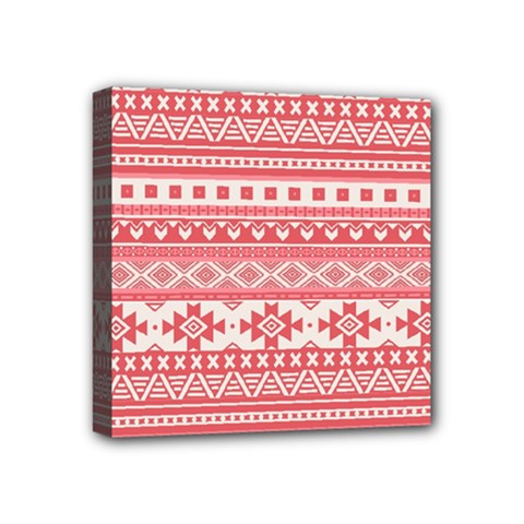 Fancy Tribal Borders Pink Mini Canvas 4  X 4 