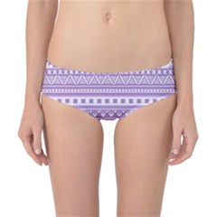 Fancy Tribal Borders Lilac Classic Bikini Bottoms