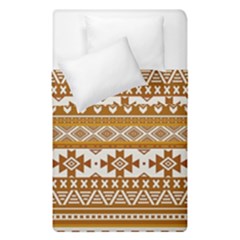 Fancy Tribal Borders Golden Duvet Cover (single Size)