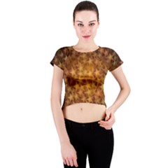 Gold Stars Crew Neck Crop Top