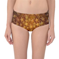 Gold Stars Mid-waist Bikini Bottoms