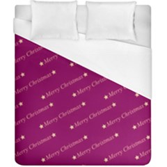 Merry Christmas,text,bordeaux Duvet Cover Single Side (double Size)