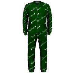 Merry Christmas,text,green Onepiece Jumpsuit (men)  by ImpressiveMoments