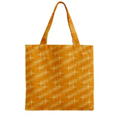 Many Stars, Golden Zipper Grocery Tote Bags