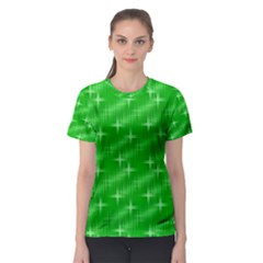 Many Stars, Neon Green Women s Sport Mesh Tees