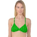 Many Stars, Neon Green Reversible Tri Bikini Tops View1