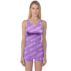 Many Stars, Lilac Women s Boyleg One Piece Swimsuits