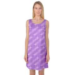 Many Stars, Lilac Sleeveless Satin Nightdresses