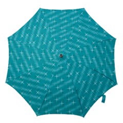 Many Stars,aqua Hook Handle Umbrellas (large)