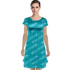 Many Stars,aqua Cap Sleeve Nightdresses