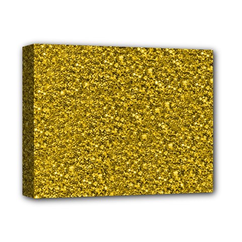 Sparkling Glitter Golden Deluxe Canvas 14  X 11 