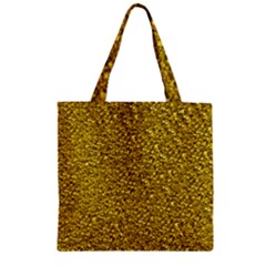 Sparkling Glitter Golden Zipper Grocery Tote Bags by ImpressiveMoments